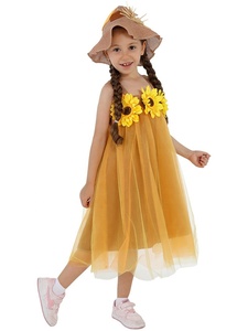 Disfraz <span class=keywords><strong>de</strong></span> Espantapájaros con Diseño <span class=keywords><strong>de</strong></span> Girasol para Niñas, Vestido <span class=keywords><strong>de</strong></span> Espantapájaros para <span class=keywords><strong>Halloween</strong></span> - Product Image 5
