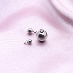 Stainless <b>Steel</b> <b>Ball</b> Beads 3mm 4mm 5mm 6mm 8mm For DIY Jewelry Making Supplies With Ring Attachment - Product Image 3