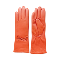 Hot Sale Damen Winter Langes Kleid Leder handschuhe Schaffell Strick Kaschmir Bogen Schmetterling Knoten für das tägliche Leben Outdoor-Sportarten