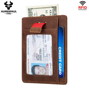 HUMERPAUL 2020 Nuovo Design Portafoglio Uomo in Vera Pelle con RFID, <span class=keywords><strong>Porta</strong></span> Carte Sottile, Fermasoldi, Tasca Portamonete con Zip, <span class=keywords><strong>Porta</strong></span> Documenti <span class=keywords><strong>e</strong></span> Carte di Credito - Product Image 2