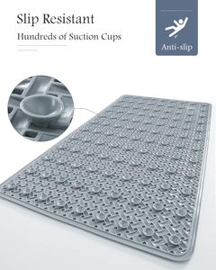 CR Bathtub <strong>Mat</strong> <strong>Non</strong> <strong>Slip</strong> With Suction Cups and Drain Holes, Machine Washable <strong>Shower</strong> <strong>Mat</strong> Anti <strong>Slip</strong> Bath <strong>Mat</strong> for Tub for Kids - Product Image 2