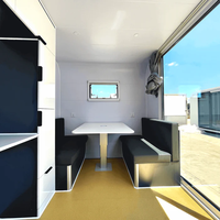 Maisons conteneurs de luxe modernes personnalisées en verre trempé double, panneaux sandwich en acier de 20 et 40 pieds pour villas et bureaux