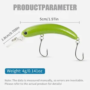 Leurre dur de pêche Minnow coulant 50mm 4g, Wobblers en plastique ABS pour achigan, truite, brochet, rivière, lac <span class=keywords><strong>BUBBA</strong></span> LSZ047 - Product Image 2