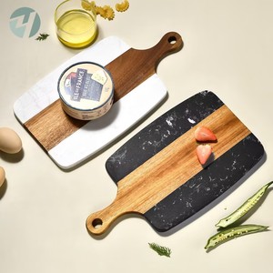 Tabla <span class=keywords><strong>de</strong></span> cortar empalmada <span class=keywords><strong>de</strong></span> mármol y <span class=keywords><strong>madera</strong></span> <span class=keywords><strong>de</strong></span> <span class=keywords><strong>acacia</strong></span> cuadrada <span class=keywords><strong>negra</strong></span> <span class=keywords><strong>de</strong></span> primera calidad, tabla <span class=keywords><strong>de</strong></span> queso y carne <span class=keywords><strong>de</strong></span> fruta <span class=keywords><strong>de</strong></span> nuevo diseño para picar - Product Image 2