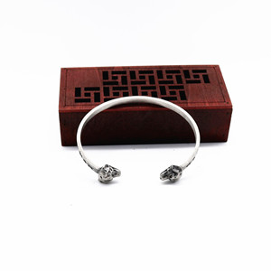 Yunnique – Bracelet ouvert en argent tibétain avec tête de chien, motif étoile, bijoux unisexes, cadeau - Product Image 4