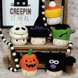 Nouveaux produits transfrontaliers : Housses <span class=keywords><strong>de</strong></span> tasses créatives tricotées à la main, cadeaux surprise pour fêtes d'Halloween, housses <span class=keywords><strong>de</strong></span> tasses amusantes, manchons pour tasses - Product Image 1
