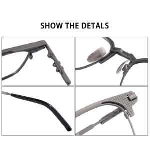 Monturas de Gafas de Titanio Negras Metálicas S08T, Gran Venta, con Diseño de Textura, Certificación <span class=keywords><strong>CE</strong></span> para Uso Diario en la Oficina y Casual - Product Image 3
