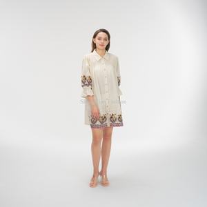 Robe Formelle OEM pour Femmes, Robe Chemise Printemps-Été, Style Bohème Brodé, Robe pour Femmes - Product Image 1