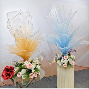 Fleurs de table élégantes et innovantes en organza pour la décoration de table de mariage, la décoration de vitrine, l'hôtel - Product Image 2