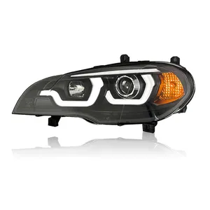 مصباح يعمل بالنهار مصابيح إضاءة أمامية ليد للسيارة لسيارة BMW x5 e70 2007-2013 مصابيح إضاءة ليد تعمل بالنهار للسيارة