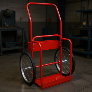 Chariot pour bouteille d'oxygène avec roues pneumatiques de 20 pouces, cadre métallique, équipement de soudage - Product Image 2