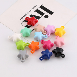 Colorful Star Acrylic Beads With Hanging Hole For Jewelry Making 12mm Plastic Resin Loose Beads <b>Spring</b> 2025 Yiwu Origin - Product Image 1