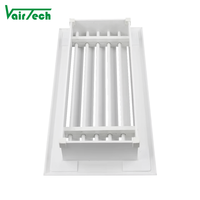 Grille linéaire en PVC pour la ventilation, grille de retour d'air en plastique pour systèmes HVAC
