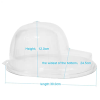 Boîtes à chapeaux rigides en gros, boîtes d'emballage pour casquettes de baseball en plastique dur, boîte de protection pour chapeau en plastique transparent