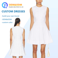 Robe de soirée élégante en coton unie pour femme, modèle OEM personnalisé 2026 QY, pour soirées et occasions décontractées