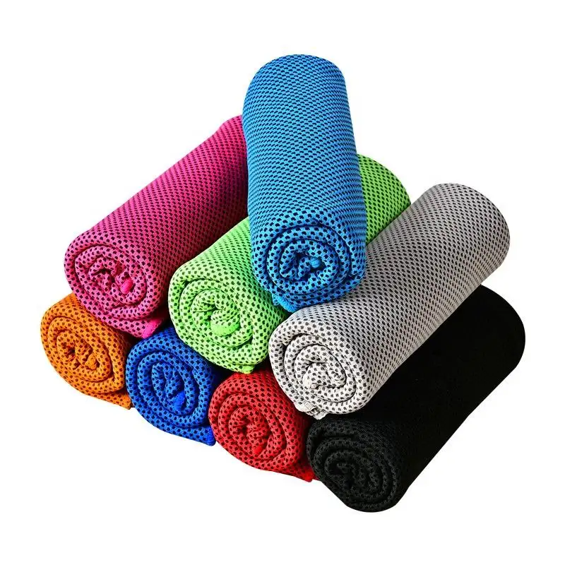 Sublimation Mesh Heat Activated Cooling Towel Cotton Jacquard Cooling Chamois Head Towel Absorbt Ice Sport