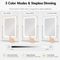 Espejo LED Inteligente con Tira de Luz, Altavoz Bluetooth, Táctil, Regulable, Recargable Tipo-C, para Transmisión en Vivo, Espejo de Vanidad para Hotel, Venta al por Mayor