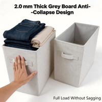 Lot de 2 organisateurs de rangement en tissu à ouverture supérieure, anti-poussière en PE, avec poignée, pour placard et vêtements