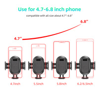 Nouveau Support Téléphone Voiture pour Tableau de Bord ou Pare-Brise, Fixation à Gravité à Ventouse pour iPhone et Android