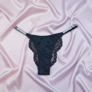 Sexy Thin Rhinestone <b>G</b>-<b>string</b> Metal Ice Silk T-<b>pants</b> Women's Fitness Sports Hip-lifting Low-Rise Six Items Per Box - Product Image 4