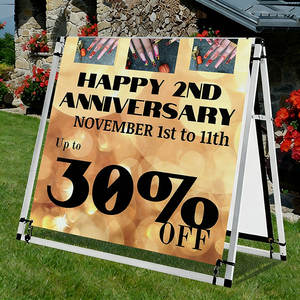 Panneaux de signalisation métalliques pour sites immobiliers, panneaux d'ouverture de bureaux, panneaux directionnels pour l'affichage des propriétés, panneaux pour agents immobiliers - Product Image 3