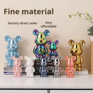 Carftsoul รูปหมีแบบทำมือตู้ทีวีรูปหมีสมัยใหม่สุดสร้างสรรค์ตกแต่งด้วยวัสดุเซรามิกสไตล์รุนแรงด้วยไฟฟ้า - Product Image 3