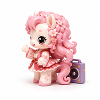 Figurine de Cheval Rose en PVC Personnalisable et Amusante, Boîte Mystère 9cm, Jouet Promotionnel, Figurine de Collection Designer, Cadeau, Jouet d'Art, Collections