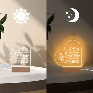 Diytree, Base de madera romántica, decoración de escritorio luminosa acrílica, artesanías hechas a mano para el <span class=keywords><strong>cumpleaños</strong></span> del <span class=keywords><strong>marido</strong></span>, <span class=keywords><strong>regalo</strong></span> del Día de San Valentín - Product Image 4