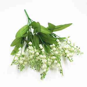 Mughetto Bouquet da sposa Real Touch fiori artificiali in plastica tavolo <span class=keywords><strong>centro</strong></span> pezzo decorazioni per matrimoni mughetto - Product Image 3