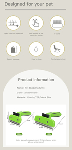 Pet Chải Chuốt Bàn Chải Deshedding Công Cụ Undercoat <span class=keywords><strong>Rake</strong></span> <span class=keywords><strong>Dematting</strong></span> Lược - Product Image 2