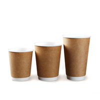 Imprimante personnalisée jetable écologique biodégradable tasses à café en papier à double paroi simples avec couvercles pour boisson chaude et café