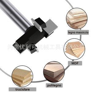 Mèches de toupie de surface Spoilboard tige de 1/2 ", embouts de raboteuse à 4 cannelures à pointe en carbure, diamètre de coupe de 2". Coupe Flycutter pour aplatir et raboter les plaques - Product Image 6