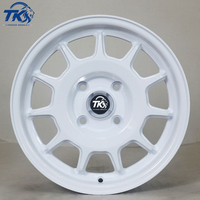 Nueva Llanta de Aleación Blanca Brillante de 1 Pieza, Estilo Retro Ligero Multirradio JDM, Forjada de Alto Rendimiento, 25mm