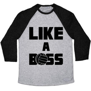 เสื้อยืดเบสบอลแบบทรีเบลนด์สำหรับทุกเพศ รุ่น Like a Boss - Product Image 5