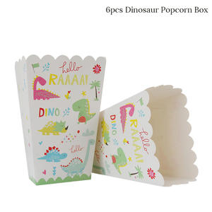 Caja <span class=keywords><strong>de</strong></span> papel <span class=keywords><strong>de</strong></span> <span class=keywords><strong>palomitas</strong></span> <span class=keywords><strong>de</strong></span> maíz con tema <span class=keywords><strong>de</strong></span> dinosaurio verde pequeño Fiesta infantil Dulces Aperitivos Vajilla y decoraciones - Product Image 3