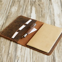 Carnet A5 A6 fait main sur mesure en cuir véritable Crazy Horse pleine fleur, journal relié, couverture de livre