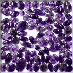 Natural <b>Star</b> Amethyst Cabochon Loose Gemstone Wholesale Lot Crystal Stone for DIY Jewelry Making Stone - Product Image 1