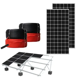 高效100W 200W太阳能模块单晶硅太阳能电池板，用于离网太阳能灯