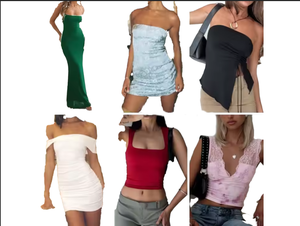 <span class=keywords><strong>K</strong></span> Nouvelles Robes pour Femmes Vente en Gros Pacas Marque Femmes Robe T-shirt Vêtements Bale - Product Image 1