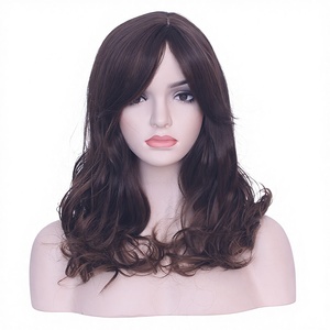 Peluca de moda diaria hecha a máquina con cabello largo y rizado, red de rosas para el cuero cabelludo, efecto esponjoso, simulación de cabeza de flor de pera, nuevo estilo, de fábrica. - Product Image 1