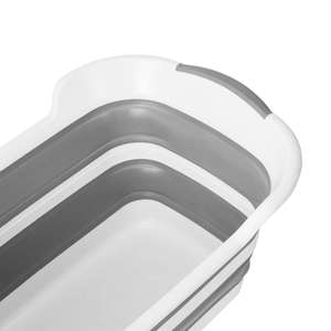 ตะกร้าพับได้ขนาดใหญ่ ตะกร้าผ้าพลาสติก ตะกร้าเก็บของ อ่างซักผ้าแบบพกพา ตะกร้าซักผ้าแบบพับได้ - Product Image 3