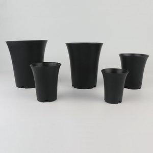 Pots de pépinière en plastique d'extérieur, pots à fleurs, jardinières, couleur noire/blanche en option - Product Image 1