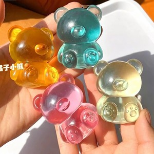 CHENXI Kawaii Bear <b>Squeeze</b> Bear Maltose Fidget Stress <b>Ball</b> Toys Slow Rebound Transparent Sugar Bear Toy - Product Image 4