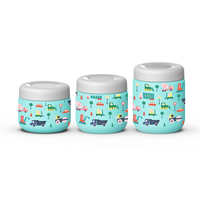 Termo al vacío de acero inoxidable personalizado para comida caliente/fría, contenedor de aperitivos, fiambrera para niños pequeños, tarro de comida aislado para niños
