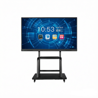 Soporte Móvil para Pantalla Interactiva de 65 Pulgadas, Tableta para Conferencias Todo en Uno, Pantalla Táctil para Oficina, Pantalla Grande 4K