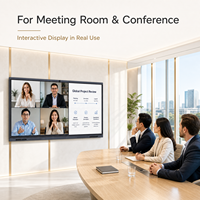 Layar Panel Interaktif 75 86 Inci 4K UHD Android 15 RK3588 16GB 256GB Papan Tulis Pintar Layar Sentuh Whiteboard untuk Rapat
