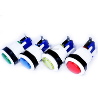 Kit de boutons poussoirs d'arcade de style Happ 28 mm P4, commutateur américain A4 pour distributeur de pièces, pour jeux vidéo, bricolage, machine Mame Jamma - Fabriqué