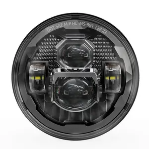 Morsun 7 Inch Round Led Projector Headlight Pair for Jeep for Toyota for Land Rover Defender