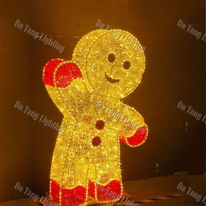 Outdoor <b>Gingerbread</b> Man Motif Lights for Christmas Towns Shopping Malls Theme Parks and Commercial Holiday Displays - Product Image 5