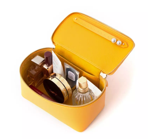 Fashion ear studs holder plain leather cosmetic bag cosmetic storage box organizer large professional cosmetic case